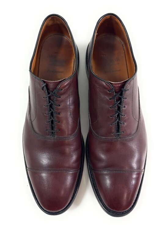 Allen Edmonds Park Avenue Cap Toe Oxford Size 12 C Burgundy Leather Dress Shoe main image 9